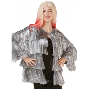 Silver Tinsel Jacket - Mardi Gras Costumes